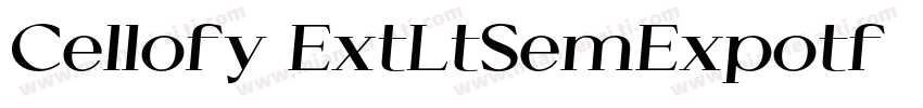Cellofy ExtLtSemExpotf字体转换